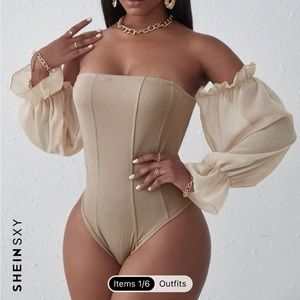Nude Pink SHEIN bodysuit